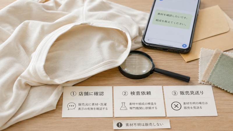 タグがない中国輸入商品の素材を確認する方法