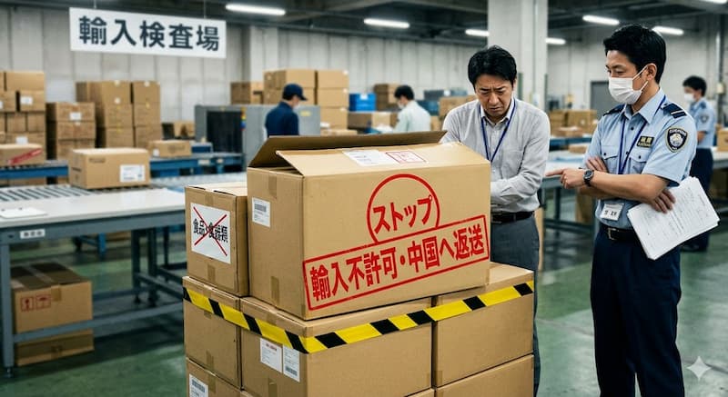 食品衛生法違反による税関での差し止めと商品の積み戻しリスク