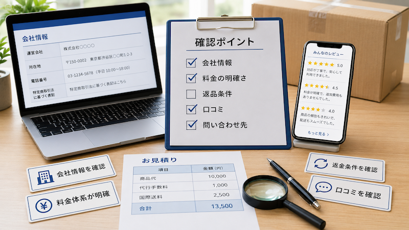 安全な買い物代行業者の確認ポイント