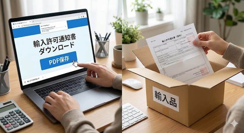 輸入許可通知書の入手・ダウンロード