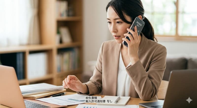 輸入許可通知書の再発行手続き