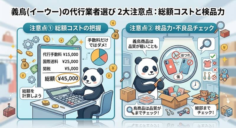 義烏の代行業者選びで重要な手数料総額の計算と検品力のチェック