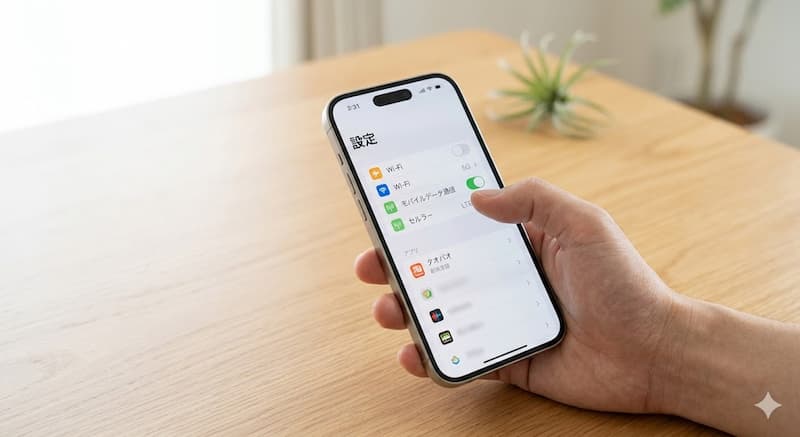 Wi-Fiオフ・LTEでの安全な登録方法