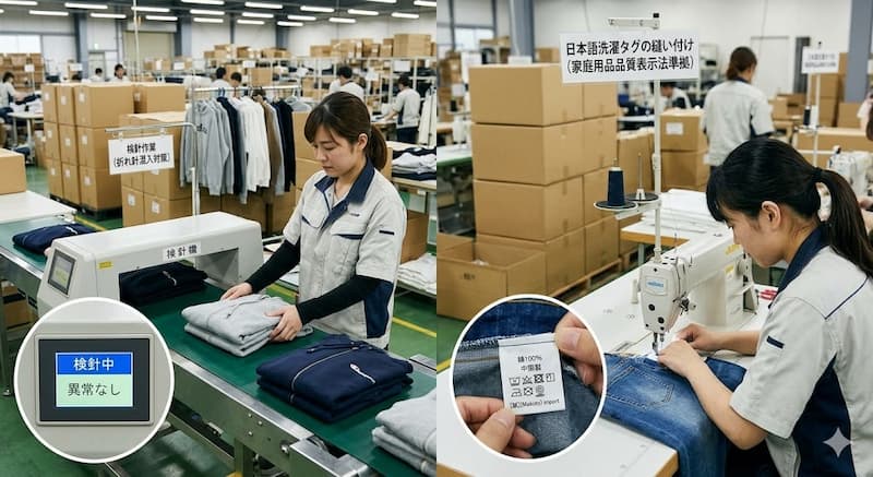アパレル商材のFBA直送における事前加工
