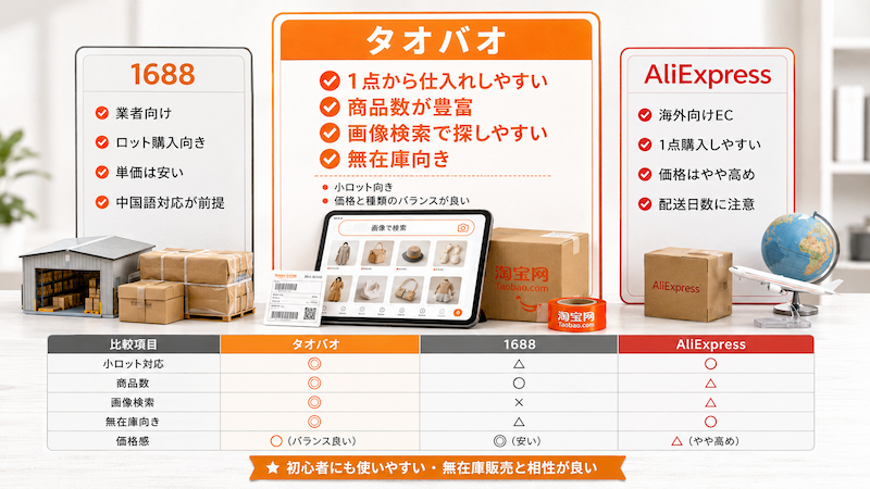 無在庫にタオバオが最適な理由