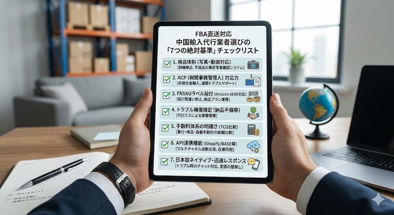 FBA直送対応代行業者選びの7つの絶対基準チェックリスト