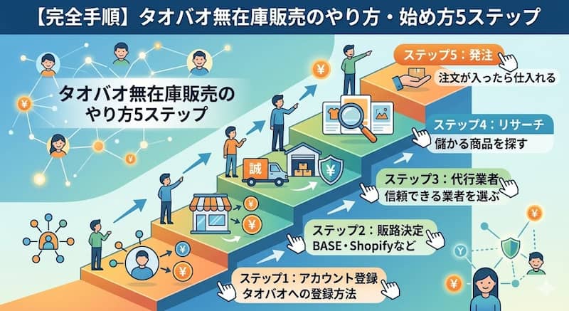 タオバオ無在庫販売のやり方5ステップ