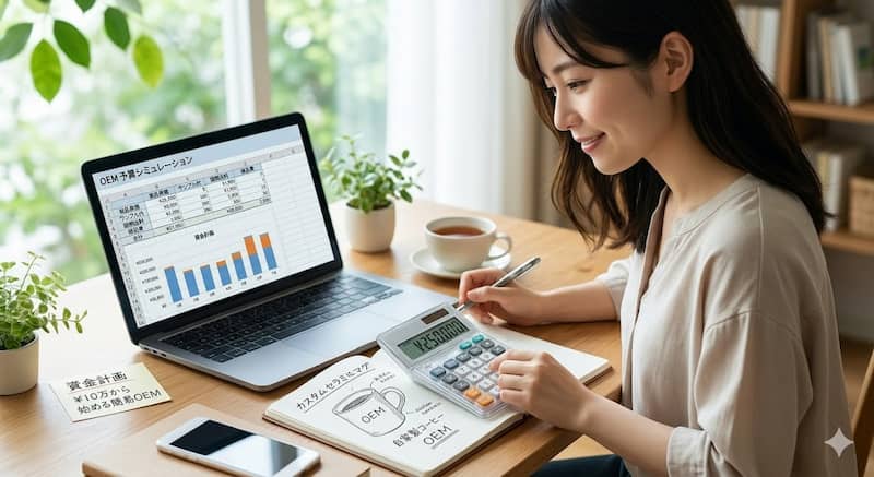 アリババOEMにかかる初期費用や資金のシミュレーション