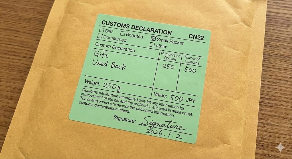 Small PacketとCN22ラベルの書き方