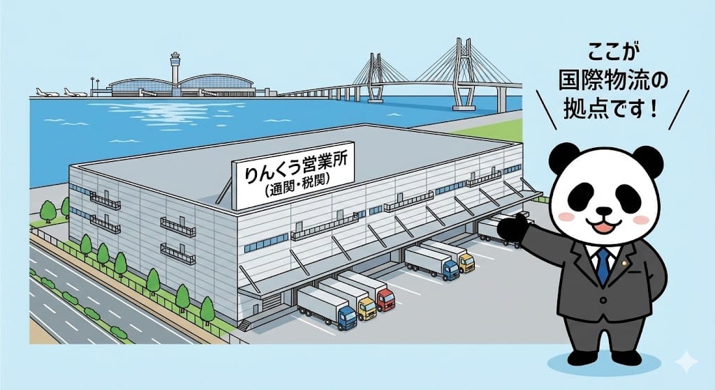 中国輸入の関所となる佐川急便りんくう営業所の場所と役割