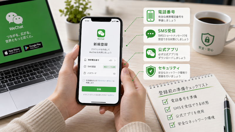 WeChat登録前の準備
