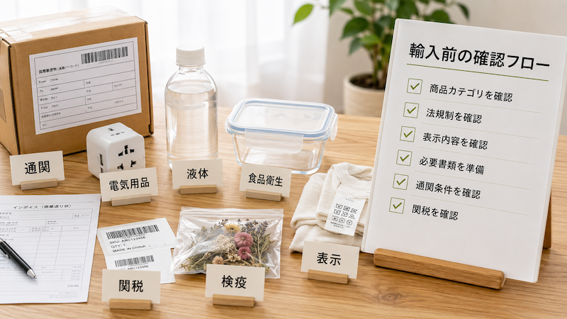 中国輸入で注意する法規制品目