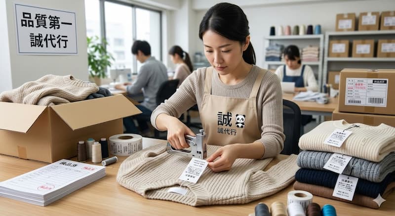 中国輸入アパレルの品質管理と代行業者による検品・タグ付け