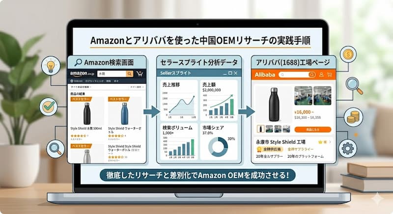 Amazonとアリババを使った中国OEMリサーチの実践手順