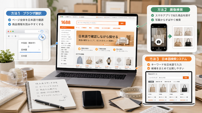 1688を日本語で検索する方法