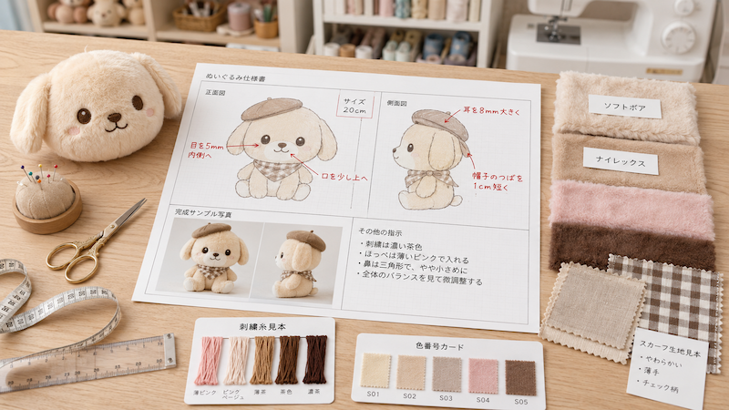 ぬいぐるみOEMの仕様書と生地選び