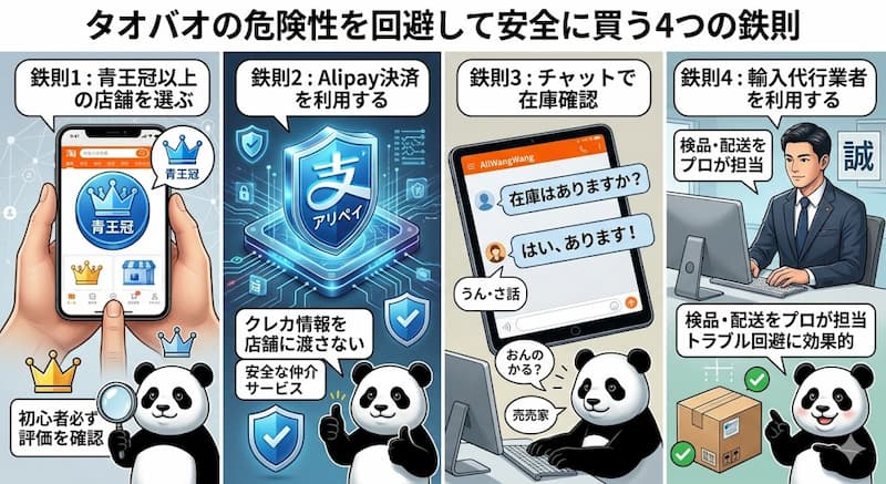 タオバオの危険性を回避して安全に買う4つの鉄則