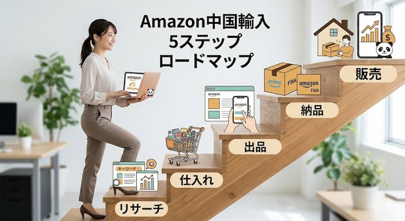 Amazon中国輸入のやり方・はじめ方5ステップのロードマップ