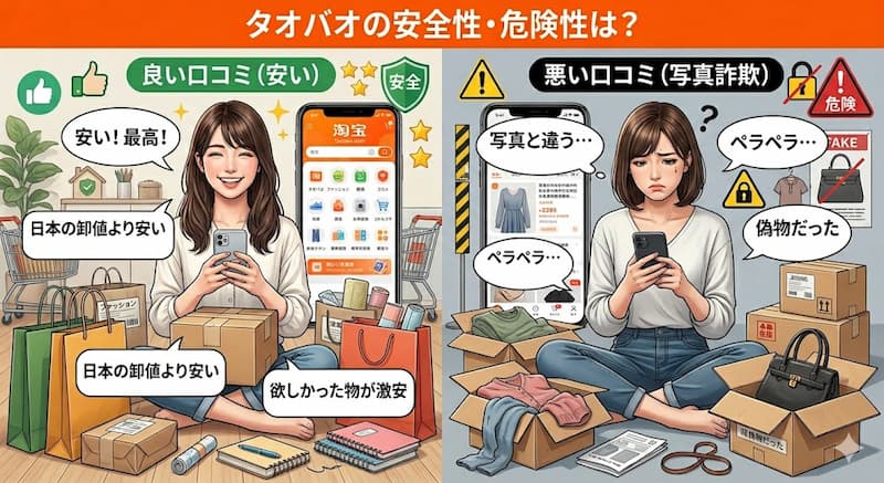 タオバオの安全性と危険性に関するリアルな口コミ