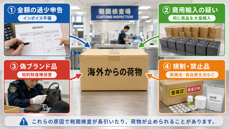 中国輸入の荷物が税関で止まる主な原因