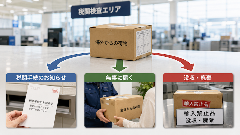 税関で止まった荷物の3つの展開