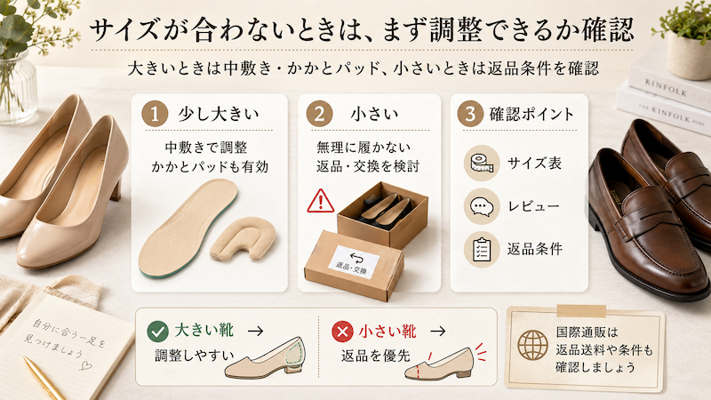 サイズが合わなかった時の対処法