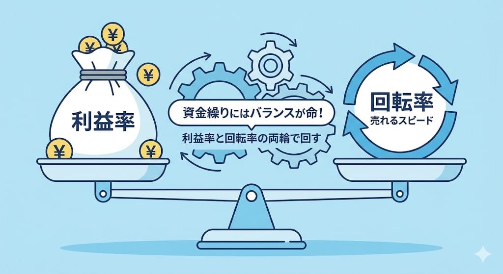 物販における利益率と回転率のバランスの重要性