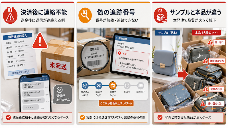 アリババで起こる詐欺・配送トラブル事例