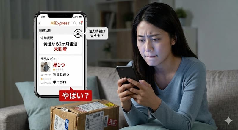 アリエクスプレスが怖いと言われる理由のイメージ