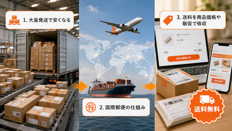 アリエク送料無料の仕組み