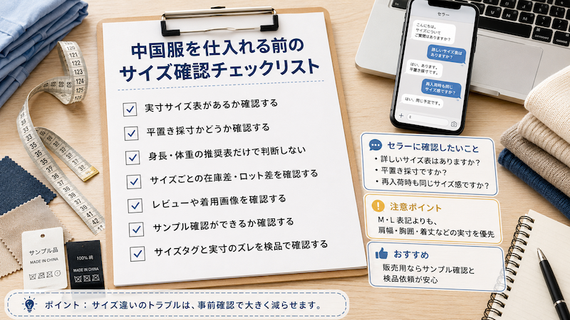 中国服サイズは日本と違う？S・M・L換算早見表とCNタグの見方