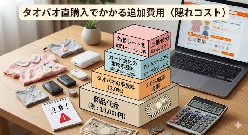 タオバオ直購入の決済手数料と為替レートの隠れコスト