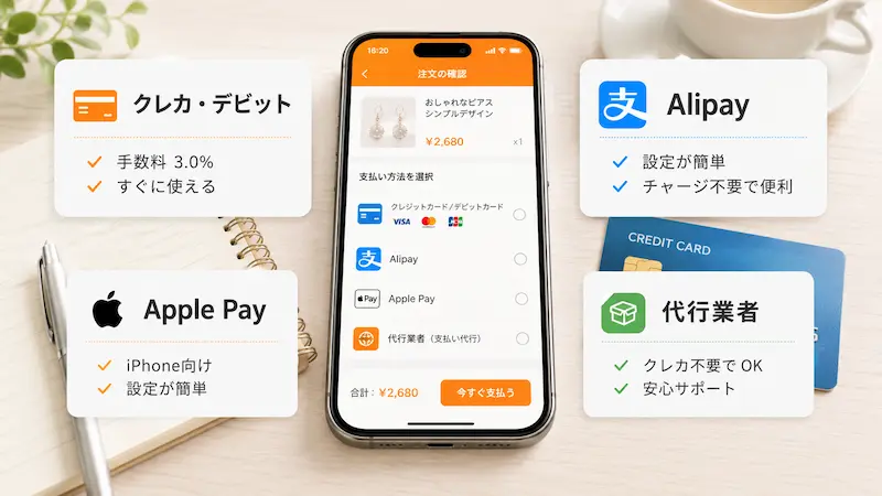 タオバオの支払い方法比較