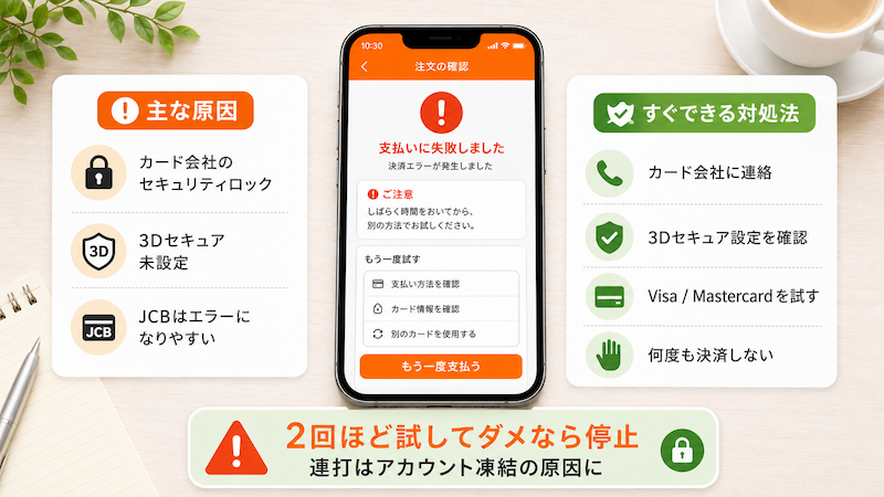 タオバオでクレジットカードが使えない原因