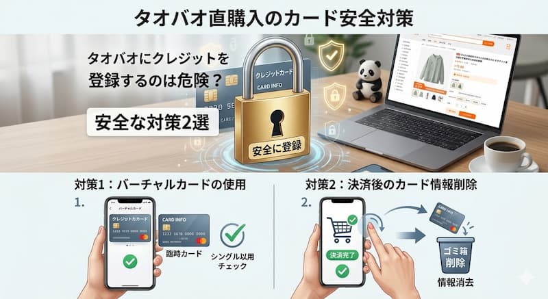 タオバオにクレジットカードを登録する危険性と安全な対策