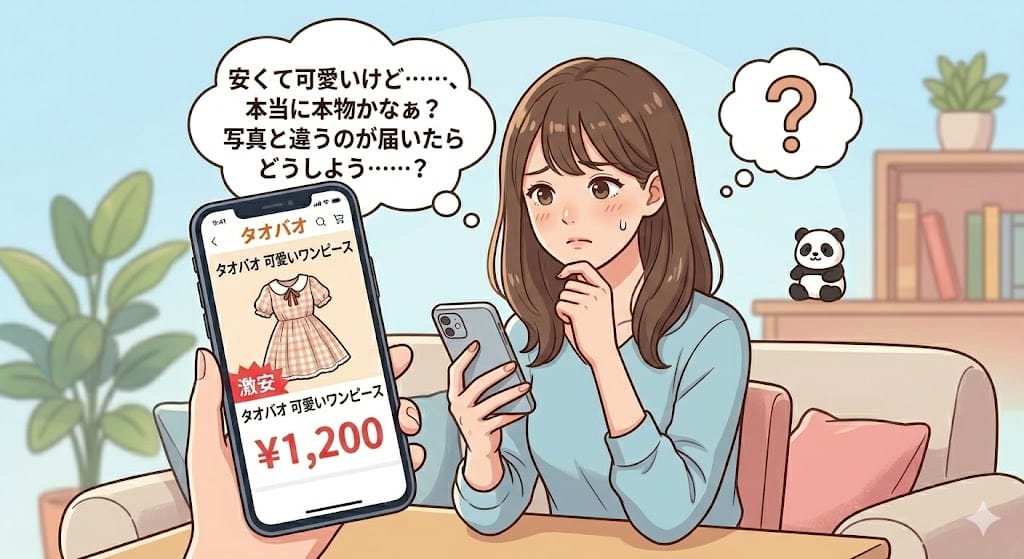 タオバオの服の安さと写真詐欺への不安