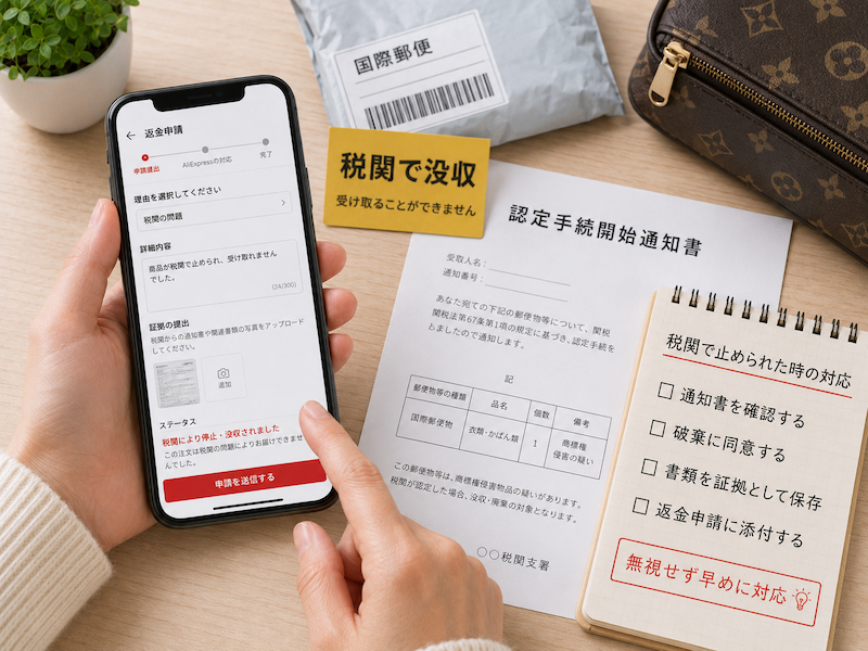 偽物が税関で没収された時の対応