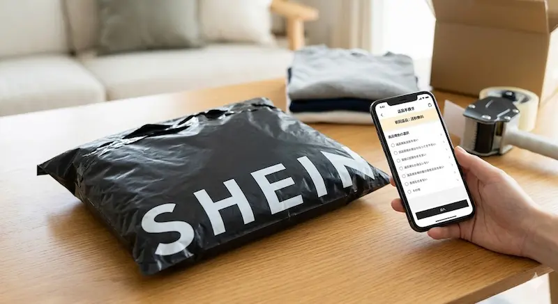 SHEINの初回無料返品ルールのイメージ