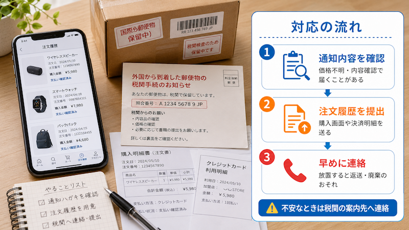 アリエク商品が税関で止まったときの対応手順