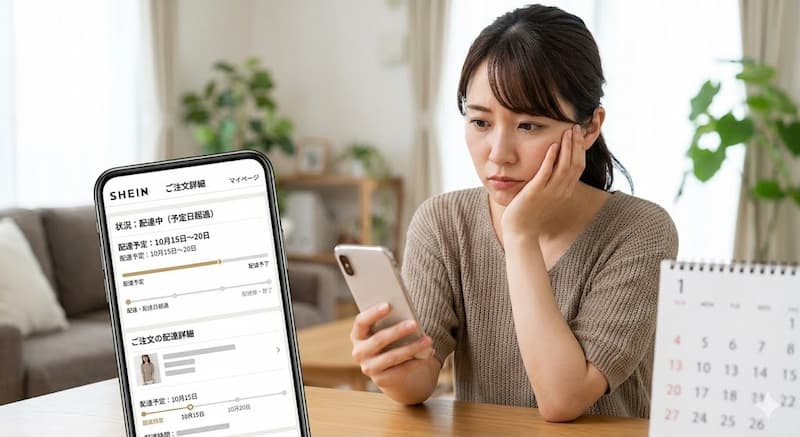 SHEINの配達予定日を過ぎて荷物が届かない時に確認すべきポイント