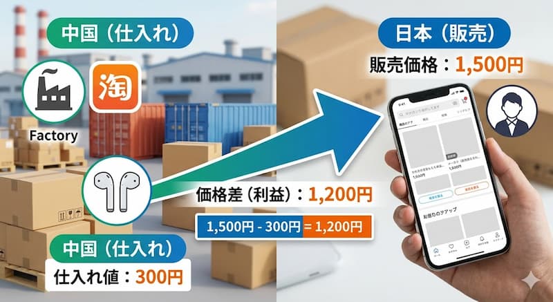 中国輸入ビジネス(せどり)とは？稼げる価格差の仕組み