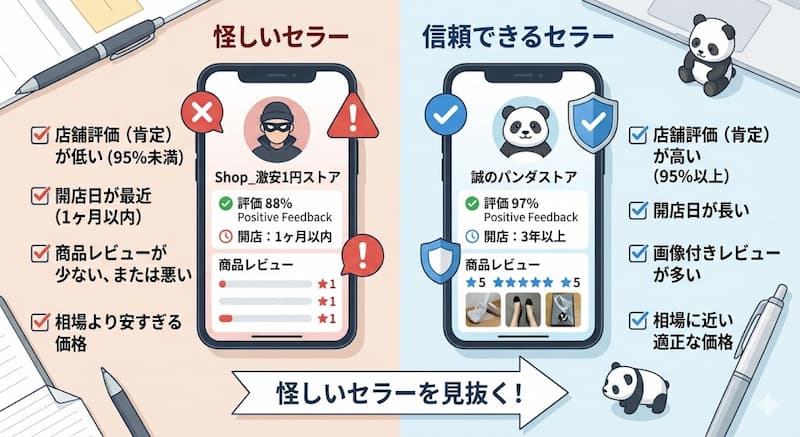 アリエクの怪しい詐欺業者の見分け方