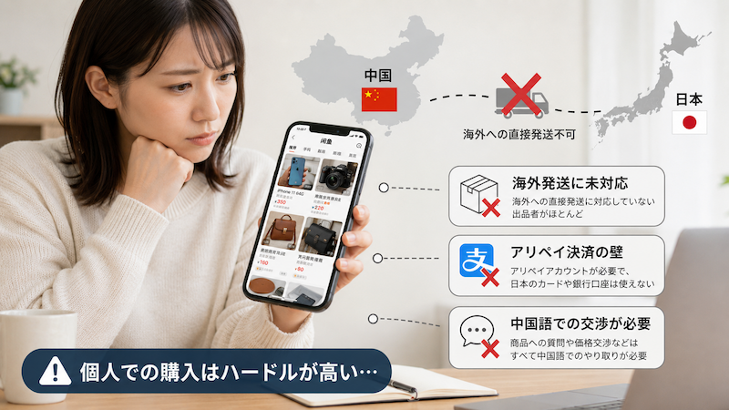 閑魚を日本から直接購入しにくい理由