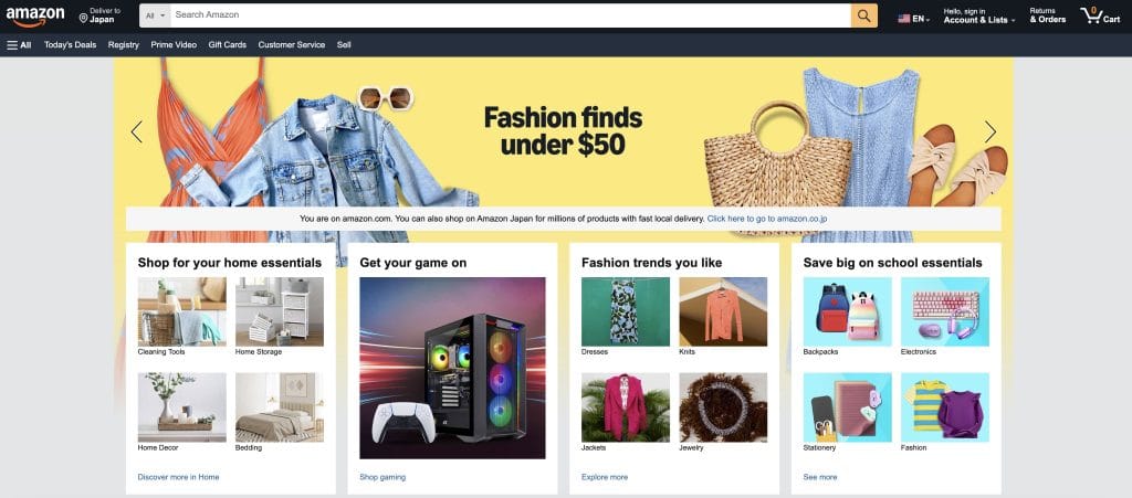 Amazon US（アマゾン・アメリカ）