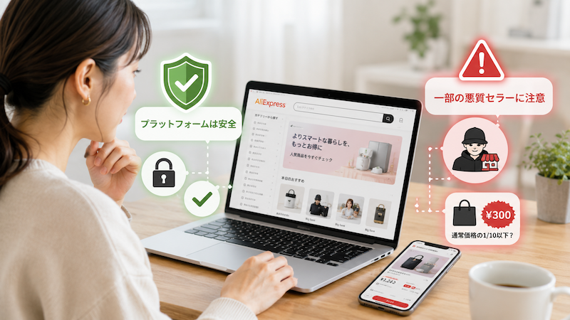 アリエクの安全性と悪質セラーの注意点