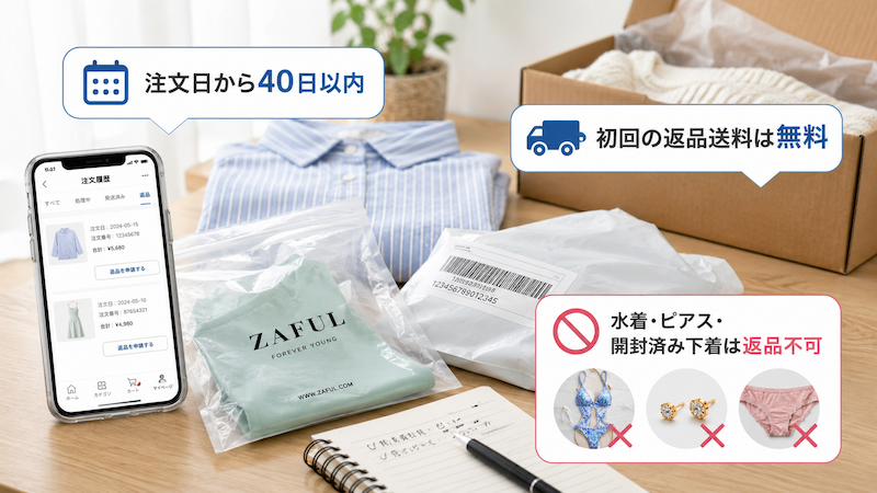 SHEIN返品の期限・送料・対象外商品