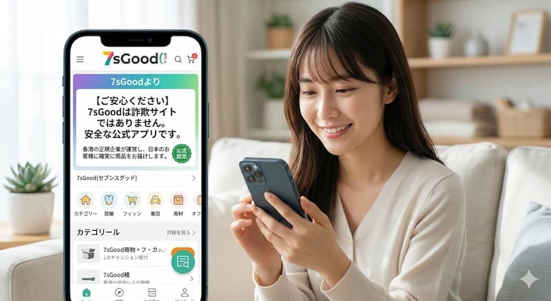 7sGoodは怪しい詐欺サイトではなく安全なアプリ