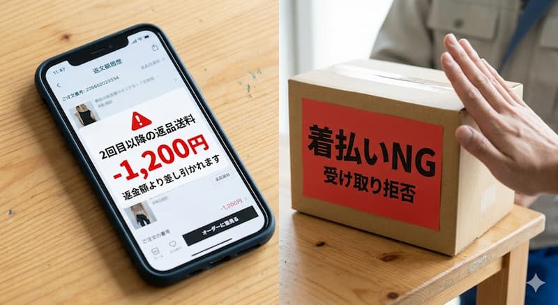 SHEIN返品の2回目以降の送料と着払いの罠