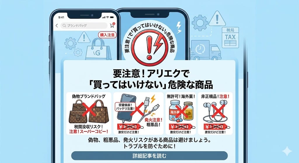 アリエクで買ってはいけない危険な商品