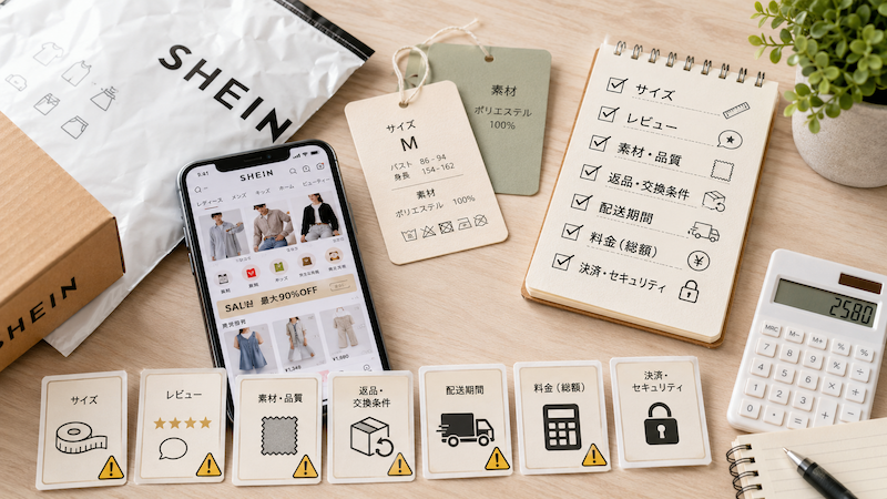 SHEINの買い物で気をつけること